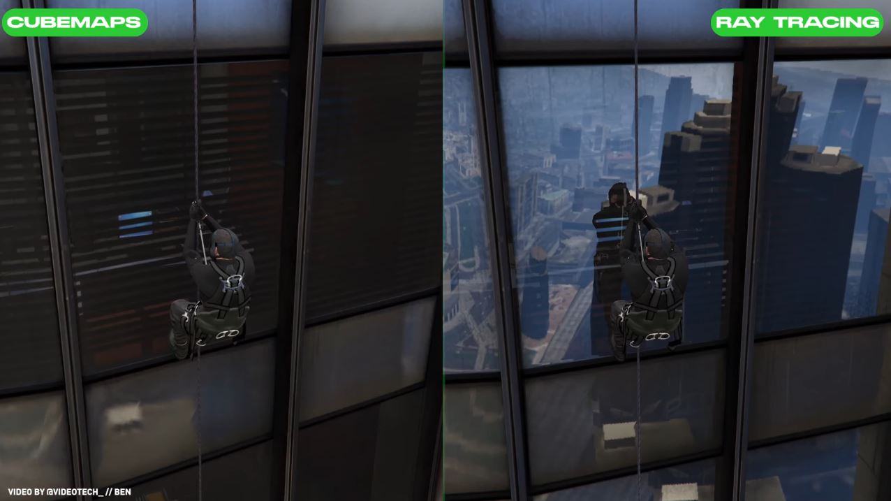 Incredible GTA V comparison shows off new Ray Tracing reflections